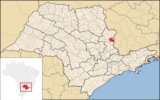 24 de Junho - Mapa de localização — São João da Boa Vista (SP) — 196 Anos.