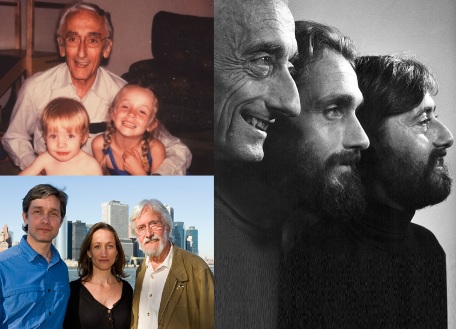 11 de Junho - Fotomontagem com Jacques Cousteau, filho e netos.