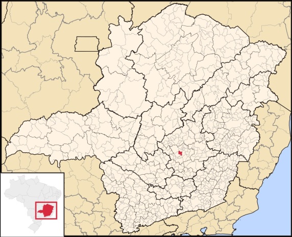 30 de Agosto — Mapa de localização — Contagem (MG) — 106 Anos em 2017.