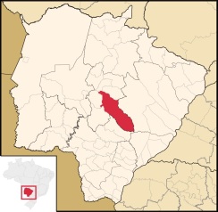 26 de Agosto — Mapa de localização — Campo Grande (MS) — 118 Anos em 2017.