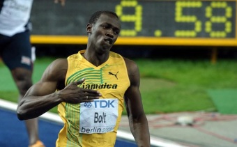 21 de Agosto — CAPA • Usain Bolt - 1986 – 31 Anos em 2017 - Acontecimentos do Dia - Foto 9 - 100m - 9,58 - Berlim, 2009.