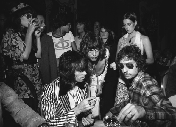 24 de Maio - Bob Dylan, Mick Jagger e Keith Richards.
