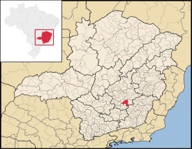 8 de Julho – Mapa de localização — Ouro Preto (MG) — 306 Anos em 2017.