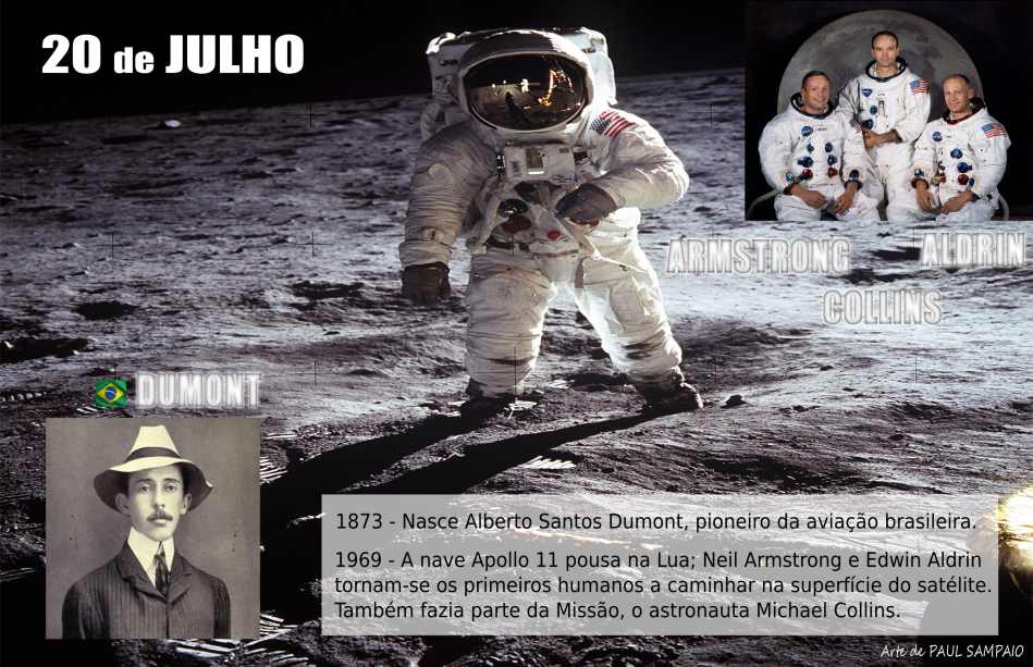 20 de Julho - lua, Santos Dumont, Audrin