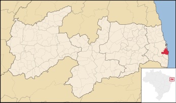 5 de Agosto – Mapa de localização — João Pessoa (PB) — 432 Anos em 2017.
