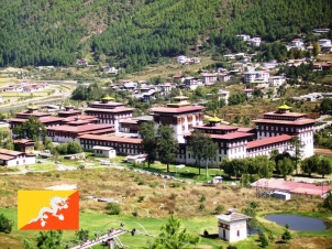 Cidade de Thimbu, capital do Butão.