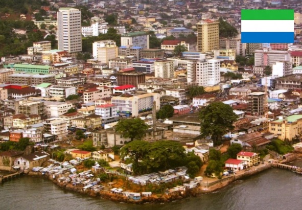 Cidade de Freetown, capital de Serra Leoa.