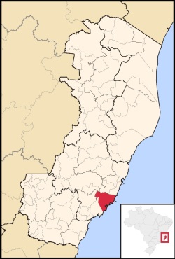 19 de Setembro – Mapa de localização — Guarapari (ES) — 126 Anos em 2017.