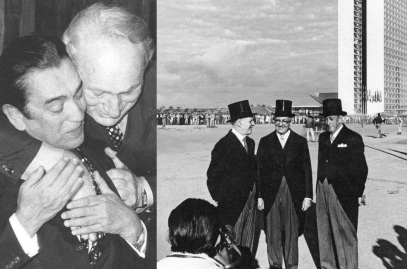 8 de Outubro - Adolpho Bloch - 1908 – 109 Anos em 2017 - Acontecimentos do Dia - Foto 11 - Adolpho Bloch e JK - Inauguração de Brasília.
