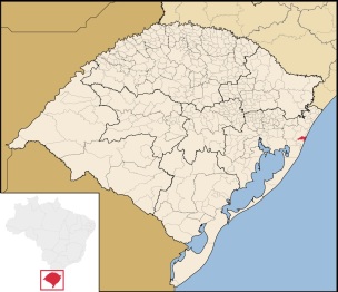 24 de Setembro – Mapa de localização — Tramandaí (RS) — 52 Anos em 2017.