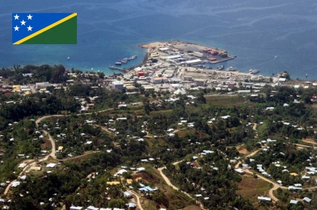 Cidade de Honiara, capital das Ilhas Salomão.